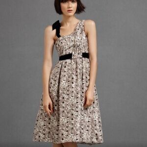 Anthropologie BHLDN x Hitherto Polka Dot Mocha Dress Size 6